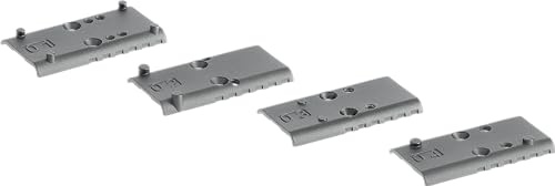 Umarex Adapterplatten-Set MOS1 für Glock Airguns, 4 Stahlplatten | Für Red Dot-Visiere, Docter Footprint, Trijicon Footprint, C-More & Leupold