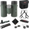 Kowa BD II XD PROMINAR Dachkantprismen-Fernglas mit Gurtband, Waith Compact Schlüsselanhänger-Taschenlampe, Objektivstift-Reinigungssystem und Wartereinigungstuch (Essential Bundle)