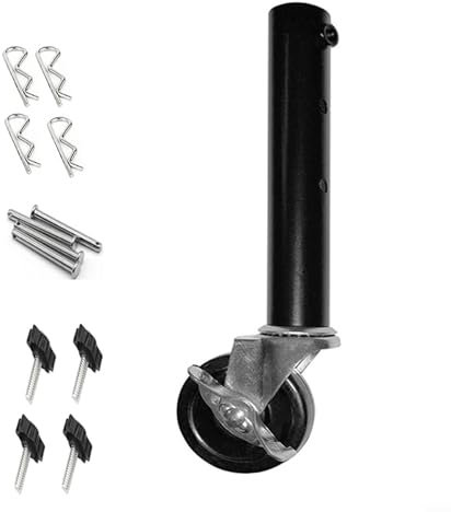 Table Leg Caster Extender, Metal Adjustable Furniture Legs, Table Leg Riser Swivel Caster Wheels 2.36 inch for Cabinet Desk(27cm)