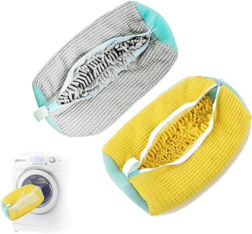 Deluvo Sac de nettoyage de chaussures, sac Deluvo, sac à chaussures, sac à chaussures Deluvo, sac à linge pour chaussures pour machine à laver, sacs de lavage de chaussures réutilisables, 2 pièces.,