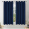 VEHEDE Blackout Curtains 54 Inch Drop, Eyelet Thermal Insulated Short Curtain for Bedroom, Soft Small Living Room Window Curtains & Drapes, W46 x L54 Inch, Navy Blue, 2 Panels