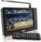 Rywob 12,7 cm (5 Zoll) tragbarer Fernseher mit Antenne, Akku TV mit ATSC, Smart Pocket TV, Mediaplayer (TF-Karte, USB- und AV-Eingang) mit Fernbedienung und TV-Halterung für