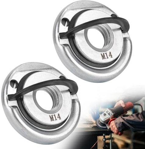 AOZBZ M14 Quick Clamping Nuts, 45MM Angle Grinder Locking Retaining Flange Nut, Quick Release Nut, Replacement Parts, Pressure Plate Fastener, for Most Angle Grinder