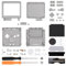 eXtremeRate IPS Ready Upgraded Clear Black Custom Replacement Housing Shell for Gameboy Advance SP GBA SP – Compatible with Both IPS & Standard LCD – Console & Screen NOT Included
