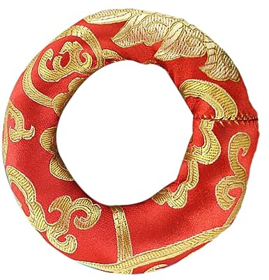 VICASKY Buddha Klangschalen Pad Handgefertigt 10cm Durchmesser Glatte Klangschalenmatte Mit Soft Polsterung Farblich Zufällige Auswahl Für Meditation Und Spirituelle Rituale