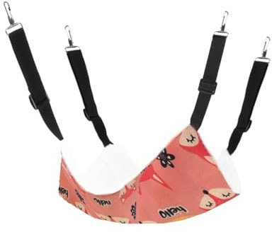 EIHI Hängematte Katze 36×38cm - katzen hängematte - Katzenschaukel - Warme Hängende Katzenhängematte - hängendes katzen-hängebett Geeignet Für Kleine Haustiere(Rosa)