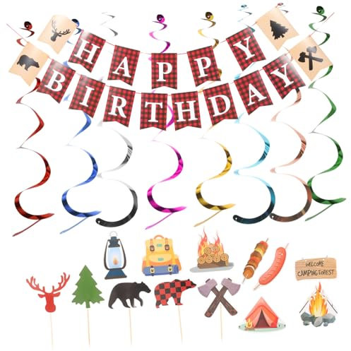 Garneck 1 Juego De Decoraciones Para Fiesta De Barbacoa Suministros De Fiesta De Cumpleaños De Moda Adorno De Decoración Decoraciones Para Pastel De Cumpleaños Para Niños Adorno De