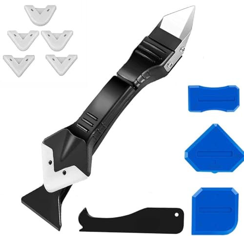 5-in-1 Silicone Remover and Caulking Tools Kit With Smoother, Sealant Finishing Tool, Scraper, Mould Removal for Bathroom, Kitchen, Floor, Window, Corn