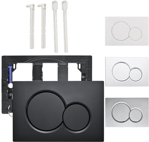 Dual Flush Actuator Compatible with Geberit 115.770.DW.5 Toilet Actuator Plate, Concealed Tank Flush, Toilet Parts, Fits Sigma Concealed Tanks, 2x6 and 2x4 Installations (Matte Black)