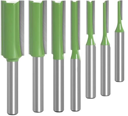 Juego de 7 fresas para fresadora superior, fresa de ranura de aleación, vástago de 6 mm, para trabajos de madera, corte de madera