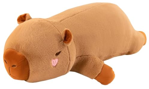 AQCQDQ Capybara Kuscheltier, 40cm Capybara Kissen Lang, Simulation Capibara Plüschtiere, Weiche Und Kuschelige Stofftiere, Spielzeug Plüsch für Home Deko Kinder (60 cm,A)