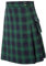 Kilt écossais classique pour homme - Jupe à carreaux avec poches - Jupe courte à carreaux - Kilt écossais classique avec poches contrastées - Style écossais, O Vert., L