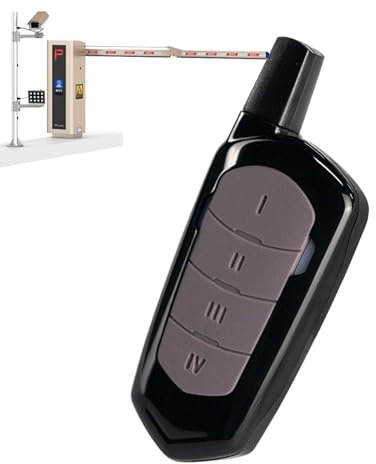 Gate Remote Duplicator, 4-in-1 Key Fob, mhz Programable Cloner, Color Black Wireless Rolling Code Controller, Battery-Powered Garage and Gate Access