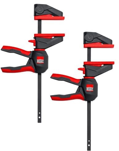 BESSEY Einhandzwinge mit drehbarem Griff EZ360S-11SET, Spannweite 110 mm Ausladung 40 mm, Spannkraft 40 Kg, Innovativer 360° Dreh-Mechanismus, ideal für Modellbau, Gewicht 0,23 Kg