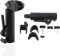 Eurobuy Multi-Purpose Umbrella Holder, Universal Golf Accessory for Trolleys, Bikes & Mobility Scooters | Adjustable Angle Black Stand | Fits Most Push Carts & Handles