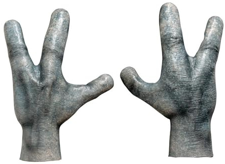 My Other Me Unisex-Handschuhe für Erwachsene, grau. Verleiht Ihrem Kostüm einen außerirdischen Touch und überraschen Sie bei Themenveranstaltungen