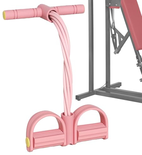 Bauchtrainer - 8-Tube Pedal Widerstandsband | Trainingsgerät Für Beine, Arme Und Rücken | Elastisches Fitnessband Mit Griffen Für Heimtraining Und Yoga