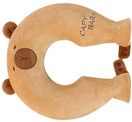 Bouillotte Pour La Colonne Cervicale,En Forme De U Capybara Mignon Pour Restaurer La Chaleur En Hiver | Sac Bouteille D eau Chaude,Pour La Maison, L Hiver, Les Bureaux, L Ecole, Les Voyages En Plein A