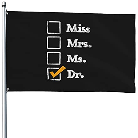 Außenbanner Premium Haus Hof Flagge Fräulein Frau Frau Doktor Lichtbeständige Hanging Flag Für Drinnen Garten Haus 90X150Cm