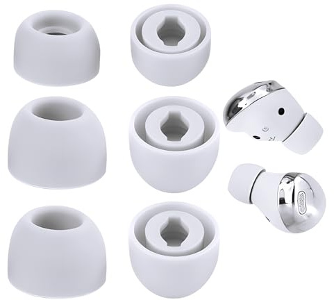 Silikon-Ohrstöpsel für Samsung Galaxy Buds Pro SM-R190, S/M/L (11.5/12/13mm), Silikon Kopfhörer Ear Buds Zubehör (Phantomsilber)