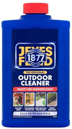 Jeyas Fluid Disinfectant Cleaner 1 Litre | Multi-Purpose Outdoor & Indoor Cleaning Solution | Powerful Germ Killer for Drains, Toilets, Patios, Sinks & Bins | Concentrated Household Disinfectant