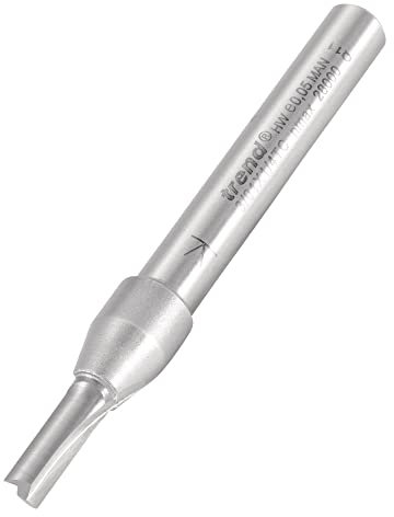 Trend Professional Straight Two Flute Router Cutter Bit, 1/4 Inch Shank, 4mm Cut Diameter, 11mm Cut Length, Tungsten Carbide Tipped, 3/01X1/4TC