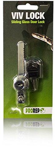 ProRep Viv Lock 100mm (Same Key) – Sliding Lock for Glass Vivarium Doors | Secure Enclosures with Matching Keys | Easy Install for Reptile Tanks, Terrariums & Multi-Enclosure Setups