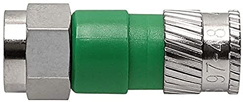 Axing CFS 97-48 F-Kompressionsstecker für Koaxialkabel mit Dielektrikumsdurchmesser 4,9 mm (1 Stück)