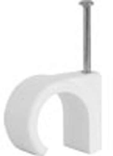 Cable-Core Cable clips white 100 Pack for 5.0 mm round cable