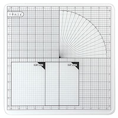 Tonic Studios Bastelbedarf, Gehärtetes Glas, weiß/grün, 43L x 38W cm