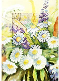 Orchidea Daisies Card Cross Stitch Kit