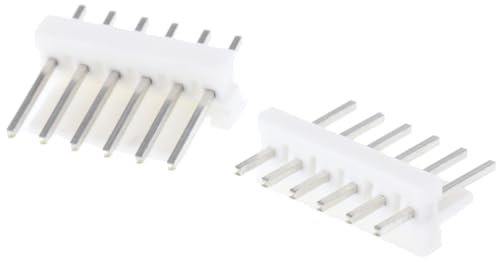 TE Connectivity MTA-100 Stiftleiste Gerade, 6-polig / 1-reihig, Raster 2.54mm, Kabel-Platine, Lötanschluss-Anschluss,
