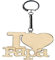 Artemio 14001715 I Love Papa Porte-Clés en Bois Multicolore 6,5 x 0,5 x 11,5 cm