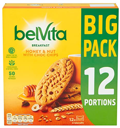 Belvita Breakfast Honey & Nuts with Choc Chip Biscuits, 540g