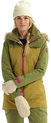 Burton Women's Lelah Jacket, Martini Olive/Evilo, X-Small