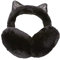 Peakpet Ohrenwärmer für Erwachsene Damen Mädchen, Winter Plüsch Ohrenschützer faltbare Cartoon Pailletten Katzeohren Ohrenwärmer Winddicht Earmuffs Ohrenschutz Geschenk(Schwarz)