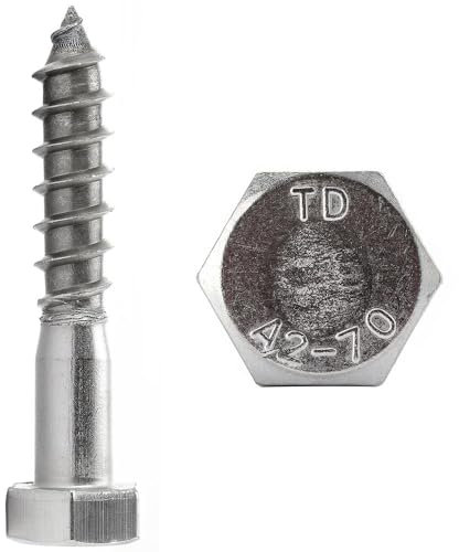 FASTON® Sechskant Holzschrauben M10x80 Edelstahl (100 Stück) DIN 571 Sechskantschrauben