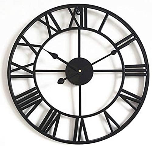 ACCSHINE Wanduhr Groß Ohne TickgeräUsche Lautlos 40cm Römische Ziffer Quarz Batterie Betriebene Wanduhr Einfach zu Lesen für Zimmer Zuhause KüChe Schlafzimmer Büro Schule