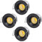 HVZUM 4 Stück Klein Mini LED Einbaustrahler 3W, 230V Deckenstrahler mit Transformator COB Downlights Deckenspots 300lm für Weinschrank/Schrank/Küche/Wohnzimmer (C-warmweiß)