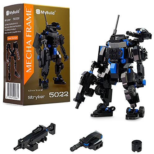 MyBuild Armed Forces 5022 - Mecha Styker Mattoncini da Costruzione Robot Blocchi Costruzione Forze Armate - Nero