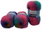 YarnArt 3 x 450 Gramm Bellissimo Strickwolle mit Mohair Farbverlauf (lila rosa türkis uvm.) 1421
