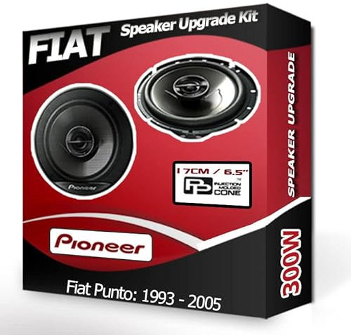 Punto Speaker upgrade Front Door Pioneer car speakers 6.5 17cm 300W