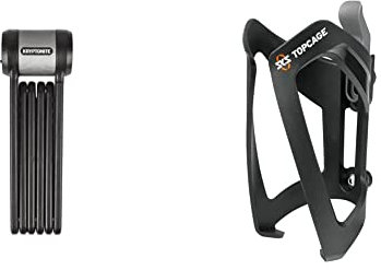 Kryptonite 685 Foldable Schlösser Schwarz 5mm/85cm & SKS Germany TOPCAGE Flaschenhalter für Fahrräder, 18 x 10 x 10 cm
