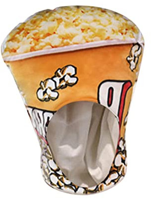 Perfeclan Weicher Plüsch-Popcorn-Hut-Kopfschmuck für Erwachsene, Kinder, Cosplay-Kopfbedeckung, Foto-Requisite