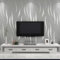Trafagala Silber Grau Tapeten Moderne Minimalistisch Mode Vliestapete Wanddekoration 3D effekt Tapeten vliestapete geprägt Tapete gestreift Wohnzimmer TV Sofa Hintergrund Wellenstreifen
