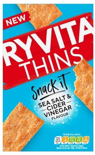 Ryvita Thins Snack It Sea Salt And Cider Vinegar Flavour 125g