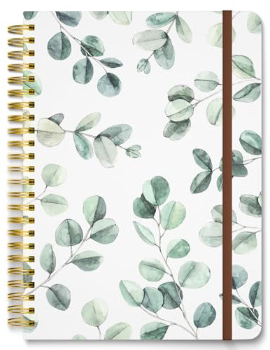 Hnogri Spiral Journal Notizbuch, liniertes Hardcover Tagebuch für Frauen, mittelgroß 6 x 8,4 Zoll, 160 Seiten dickes Papier, linierte Notizbücher im A5 Format für Journaling, Schreiben, Arbeit, Büro.