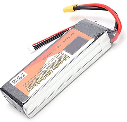 Lithiumbatterie 11,1 V Lipo-Batterie 40 C Lipo-Batterie, 11,1 V 5000 MAh 40 C Lipo-Batterie XT60-Stecker 3S-Akku XT60-Lithiumbatterie für RC Racing Drone-Batterien