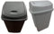 Pluto Packaging Home Kitchen Office Plastic Black Or Silver Bin Rubbish Waste Trash Bin With Swing Lid (Black- 1 x 50 Litre)