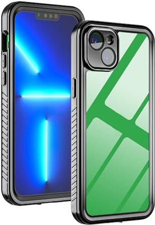 PuRoxx Hülle für iPhone 15 Pro Max/15 Pro/15 Plus/15, IP68 wasserdichte Staubdichte Handyhülle, Robuste Ganzkörper Heavy-Duty Schutzhülle,Schwarz,15Plus